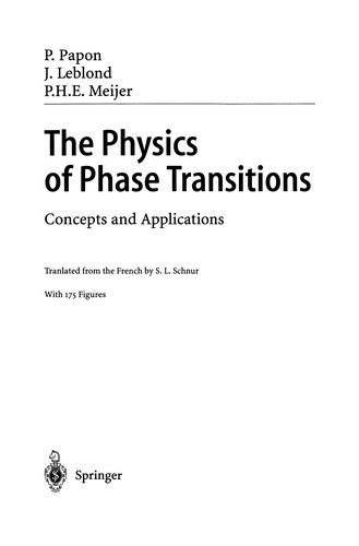 The physics of phase transitions