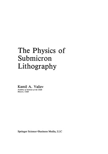 The Physics of Submicron Lithography