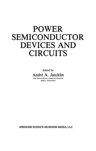 Power Semiconductor Devices and Circuits