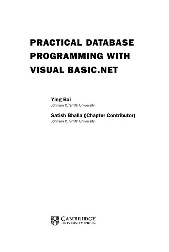 Practical Database Programming with Visual Basic.NET