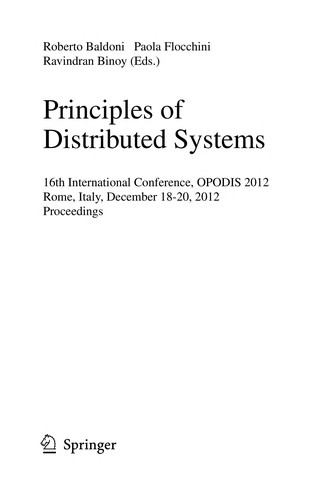 Principles of Distributed Systems by Roberto Baldoni cover