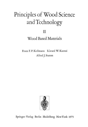 Principles of Wood Science and Technology