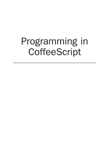 Programming in CoffeeScript