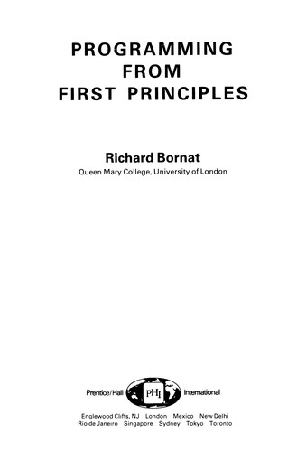 Programming from first principles