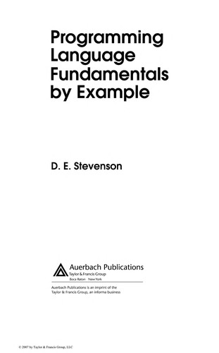 Programming Language Fundamentals by Example