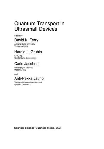 Quantum Transport in Ultrasmall Devices