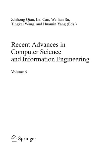 Recent Advances in Computer Science and Information Engineering by Zhihong Qian cover