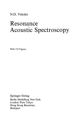 Resonance Acoustic Spectroscopy