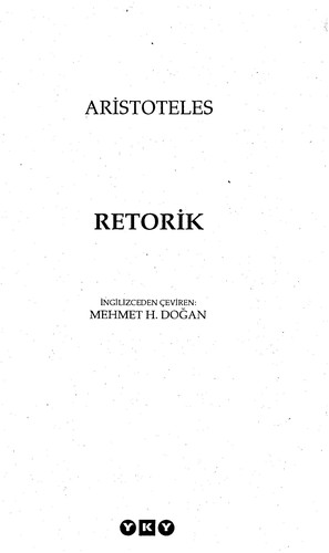 Rhetoric by Aristotle cover