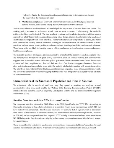 Sanctions in the CalWORKS program