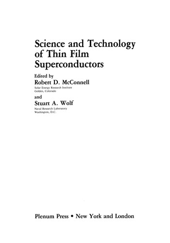 Science and Technology of Thin Film Superconductors