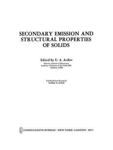 Secondary Emission and Structural Properties of Solids