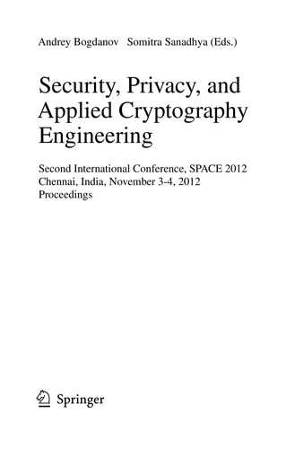 Security, Privacy, and Applied Cryptography Engineering