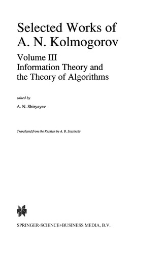 Selected Works of A. N. Kolmogorov