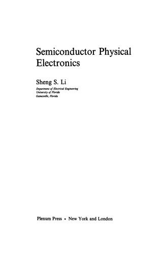 Semiconductor Physical Electronics