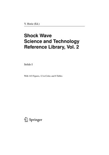 Shock wave science and technology reference library