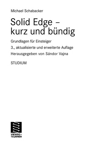 Solid Edge - kurz und bündig