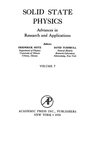 Solid State Physics, 7.