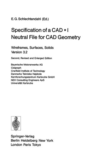 Specification of a CAD * I Neutral File for CAD Geometry