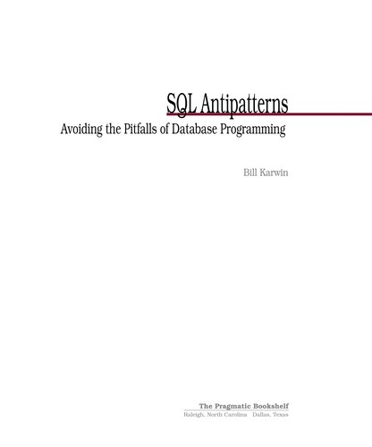 SQL antipatterns