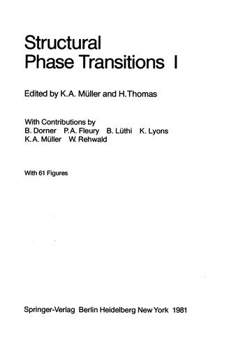 Structural Phase Transitions I