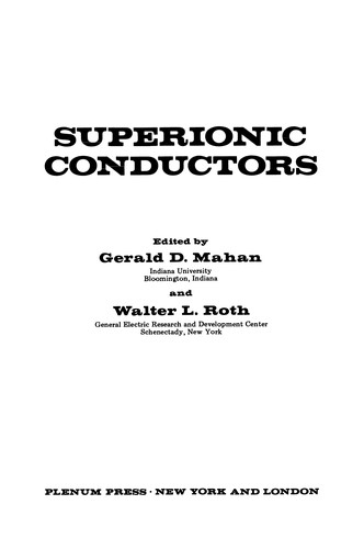 Superionic Conductors