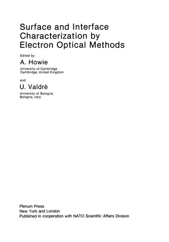Surface and Interface Characterization by Electron Optical Methods