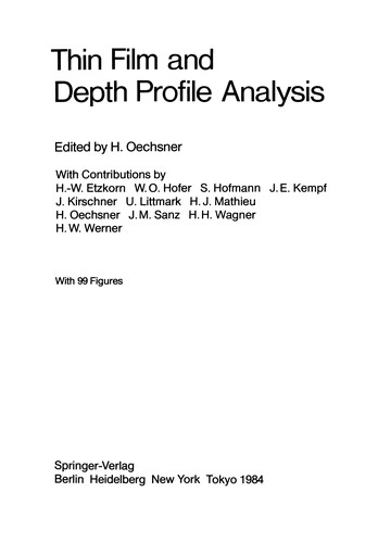 Thin Film and Depth Profile Analysis