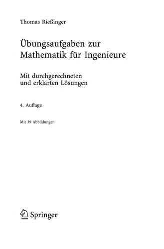 Übungsaufgaben zur Mathematik für Ingenieure