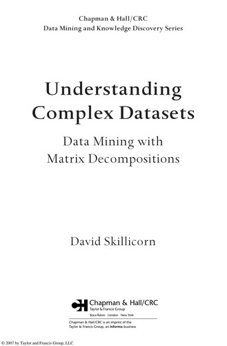 Understanding complex datasets