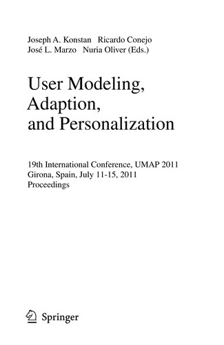User Modeling, Adaption and Personalization