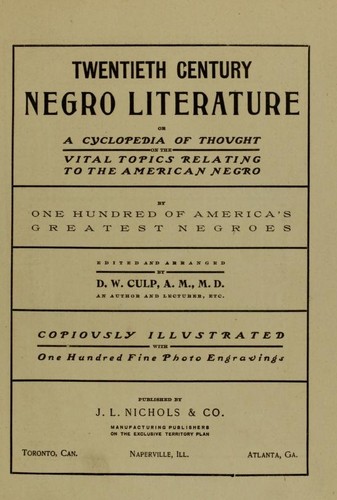 Twentieth century Negro literature