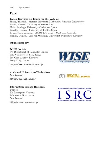 Web Information Systems Engineering - WISE 2008