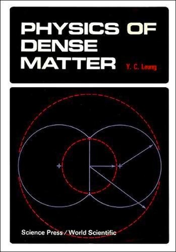 Physics of dense matter