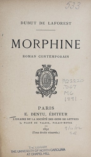 Morphine by Jean-Louis Dubut de Laforest cover