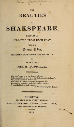 The Beauties of Shakspeare