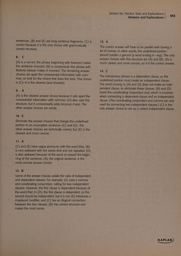 Kaplan SAT comprehensive program