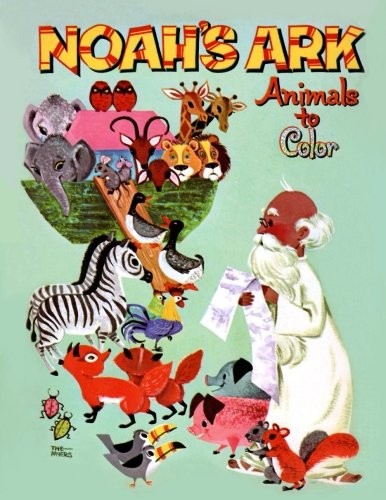Noah's Ark-Animals to Color : Drawings of cute animals, Vintage illustrations : Animals to Color