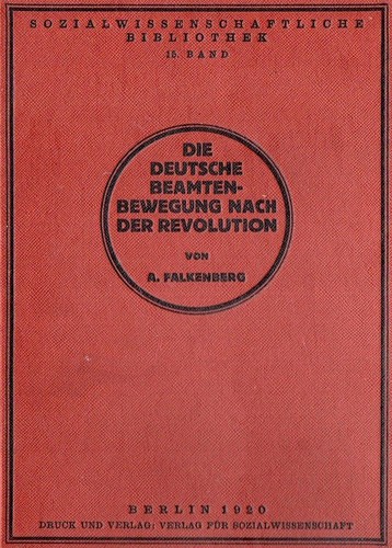 Die deutsche Beamtenbewegung nach der Revolution by Albert Falkenberg cover