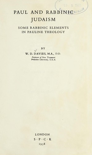 Paul and rabbinic Judaism