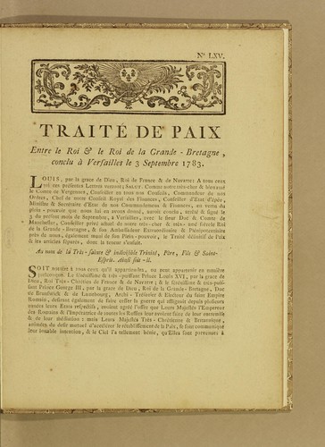 Traité de paix by France cover