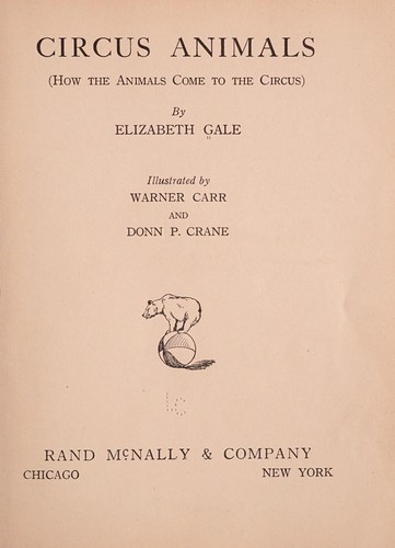 Circus animals by Elizabeth Gale cover
