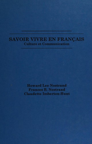 Savoir vivre en français by Howard Lee Nostrand cover