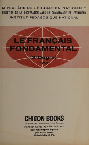 Le français fondamental by Institut pédagogique national (Paris) cover