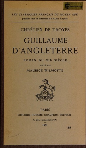 Guillaume d'Angleterre by Chrétien de Troyes cover