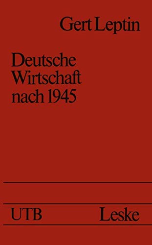 Deutsche Wirtschaft nach 1945 by Gert Leptin cover