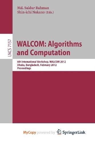 WALCOM : Algorithm and Computation