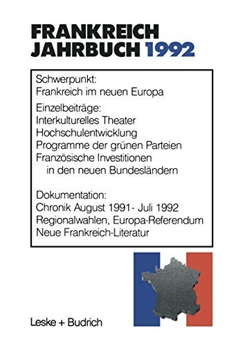 Frankreich-Jahrbuch 1992 by Deutsch-Französisches Institut cover
