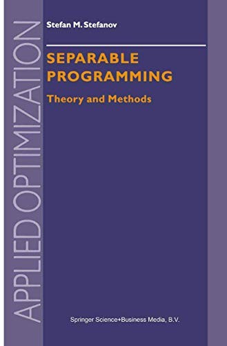 Separable programming by Stefan M. Stefanov cover