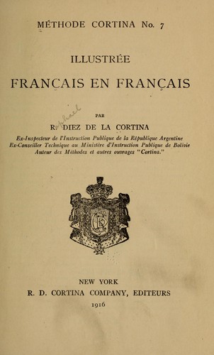 Méthode Cortina, no. 7, illustrée français en français by Cortina, Raphael Diez de la. [from old catalog] cover
